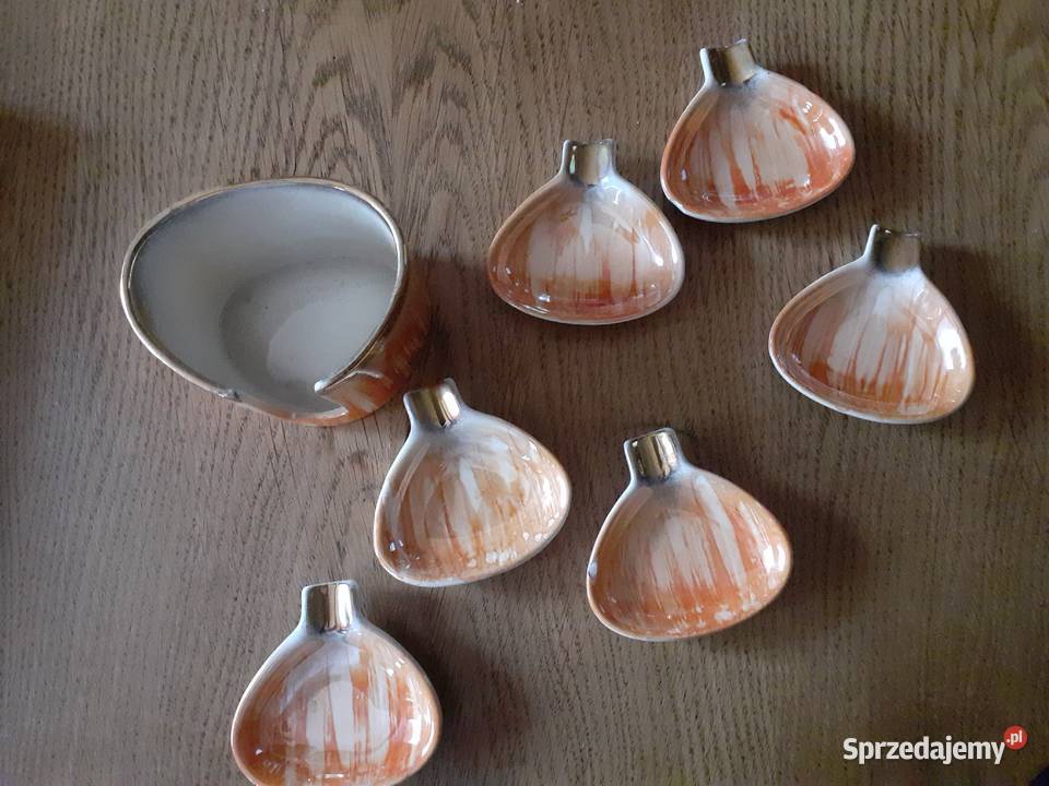 Popielniczki porcelanowe zestaw 6 mazowieckie Warszawa