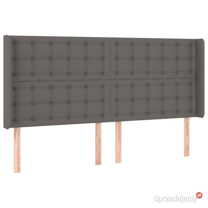 Łóżko kontynentalne z materacem i LED szara 128cm Łóżka Warszawa