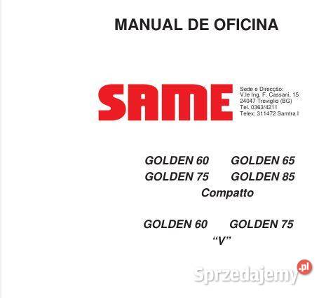 SAME GOLDEN 60 65 75 85 instrukcja obsługi Kielce