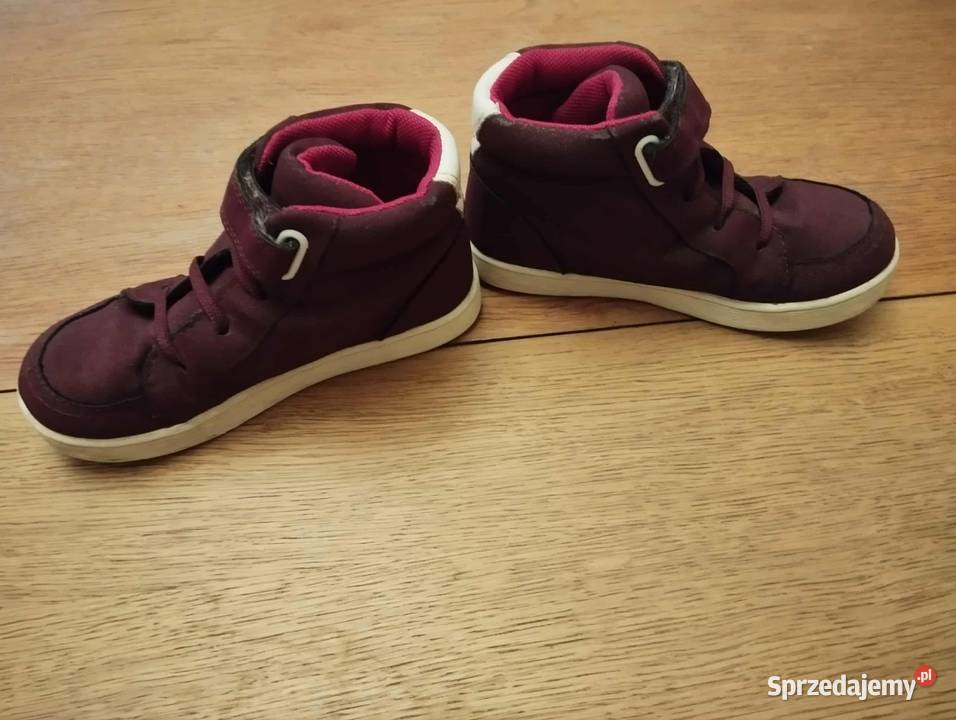 Bordowe buty kostkę Gorzów Wielkopolski sprzedam