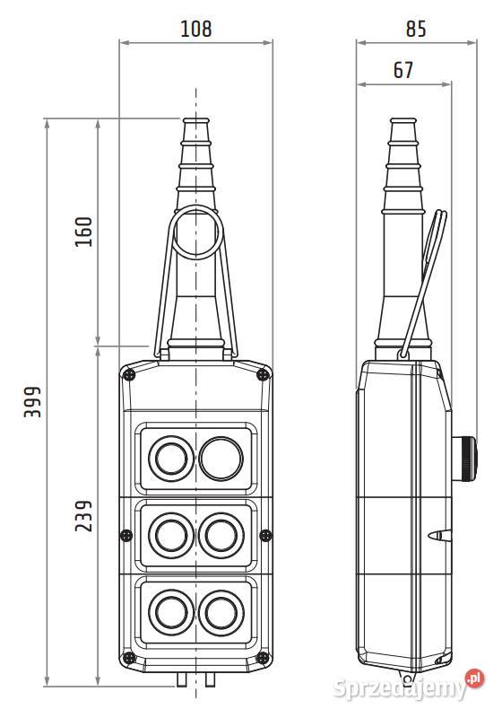 Kaseta Sterownicza DWURZĘDOWA 6 Przycisków kujawsko-pomorskie