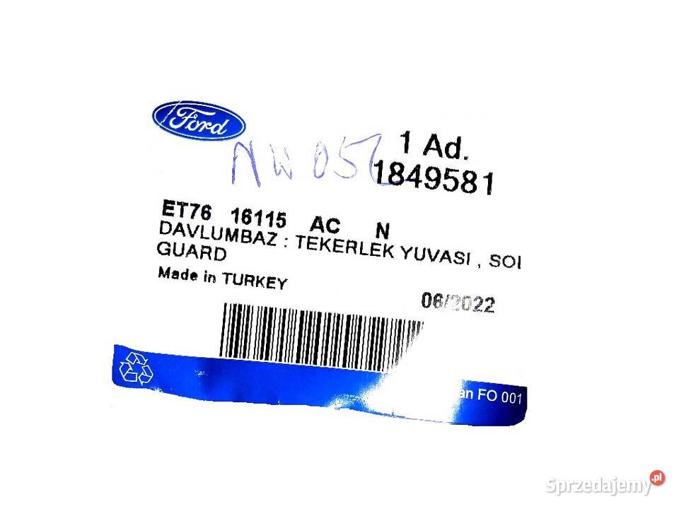 NADKOLE KOŁA PRZÓD LEWE FORD TRANSIT COURIER