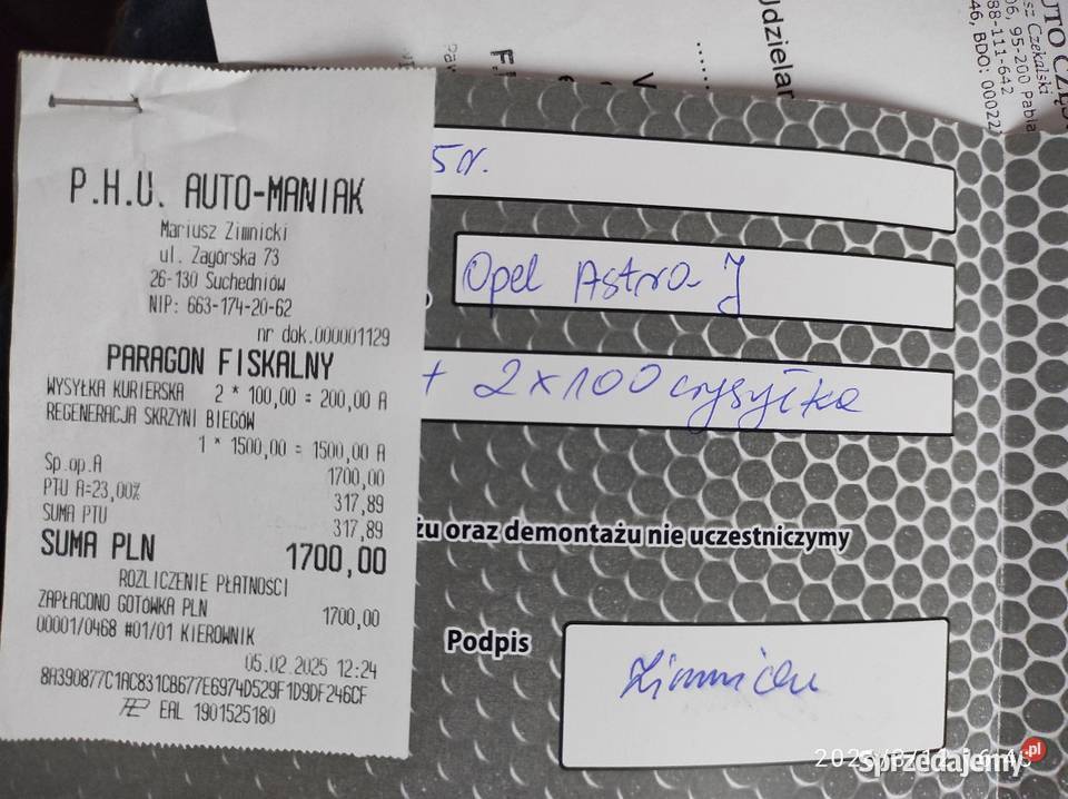 Astra J 17 CDTI stan ABS łódzkie Kalonka