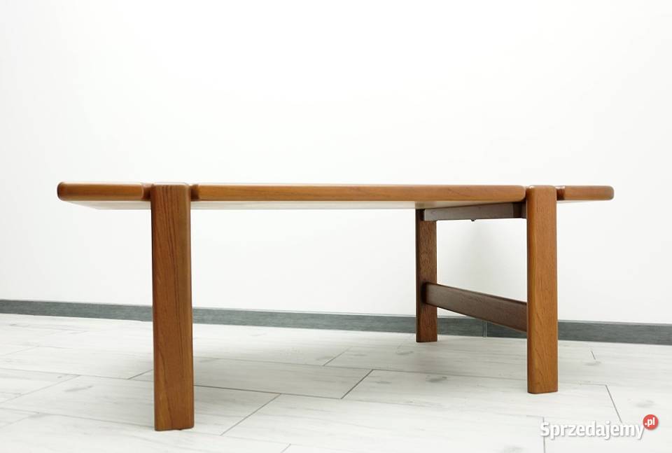 Stylowa ława z litego drewna TEKOWEGO vintage 70cm Jerka