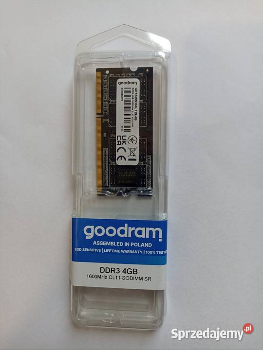 Na gwarancji pamięć RAM DDR3 4 GB 2 Ełk