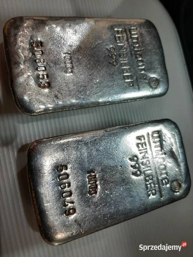 Sztabka srebra Umicore 1000gr 1 Lbma Częstochowa