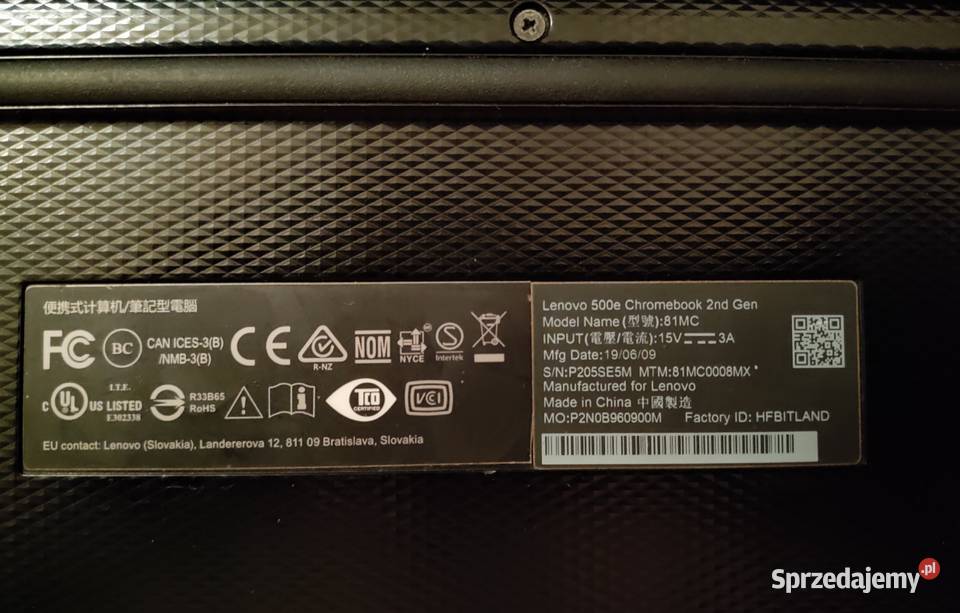 Chromebook Lenovo 500e 2nd Gen IBM/Lenovo Gliwice
