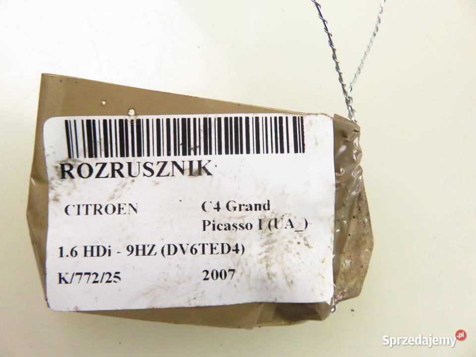 ROZRUSZNIK CITROEN C4 16 HDi 9663528880