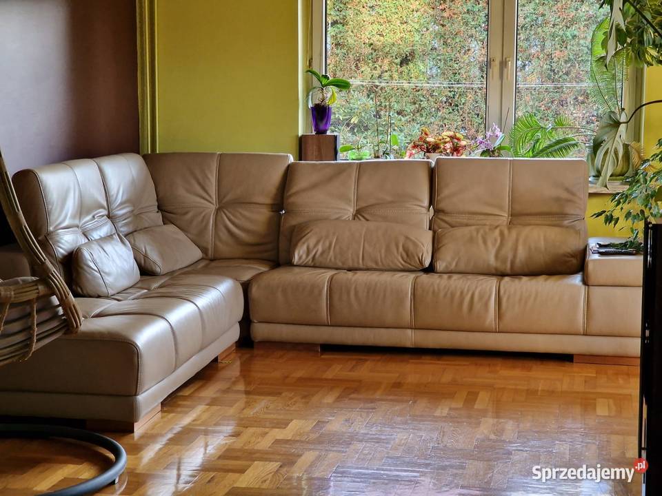 Kanapa rogówka ze skóry stan idealny Rybnik