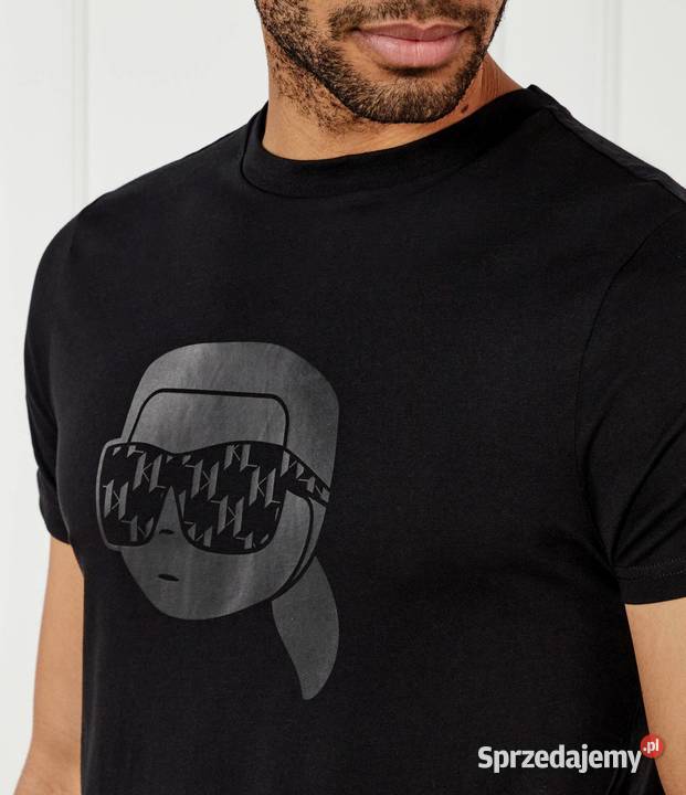 Tshirt męski Karl Lagerfeld czarny L nowy model czarny Białystok