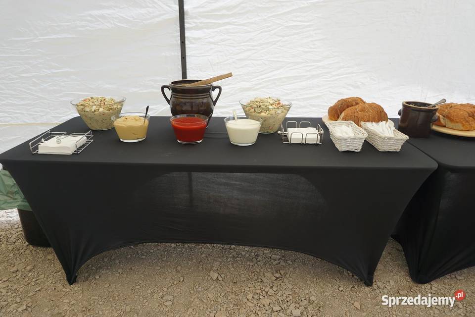 Stół okrągły krzesło pokrowiec grzybek Wieliczka