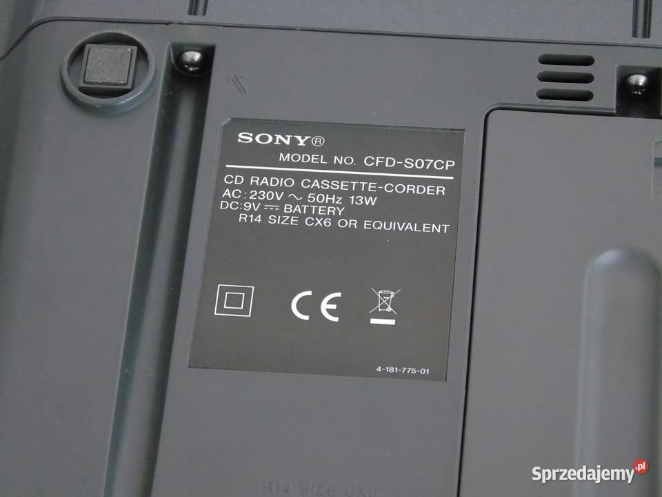 Radio odtwarzacz z CD mp3 AUX Sony CFDS07 Radioodtwarzacze mazowieckie Warszawa