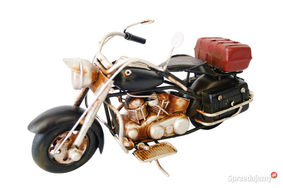 Metalowy pojazd stary motocykl dekoracja