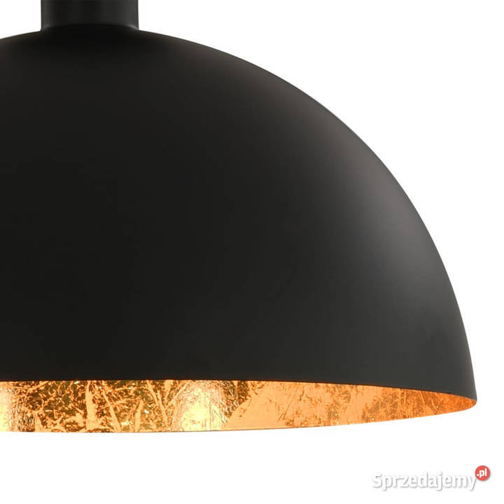 Lampy sufitowe 2 czarnozłote półkoliste E27 Warszawa