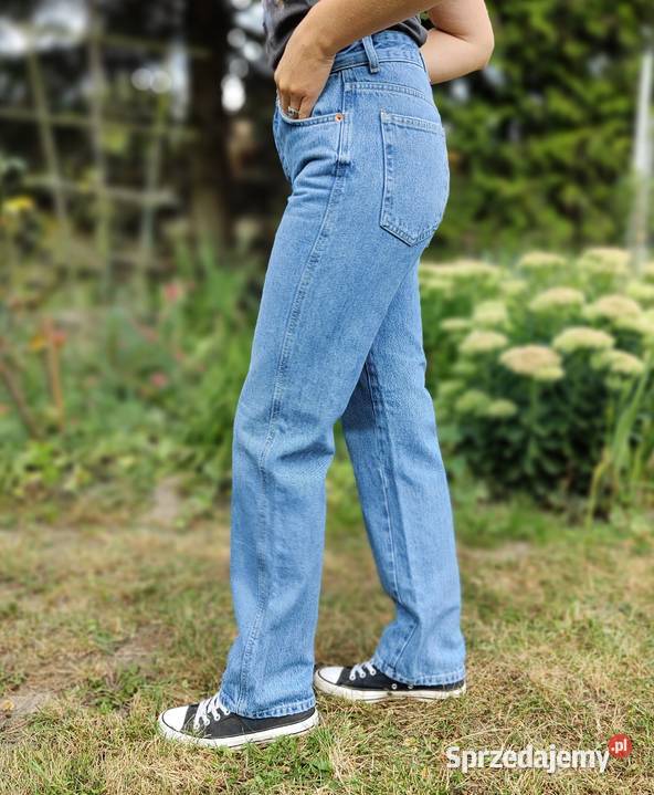 Spodnie jeansowe PullBear 36 S niebieskie jeansy niebieski Spodnie Szczecin