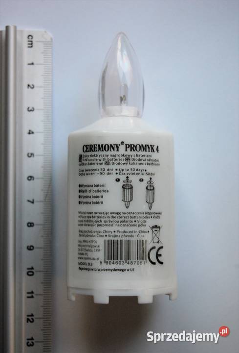 Znicz elektryczny Ceremony Promyk 4 biały Pozostałe Lublin