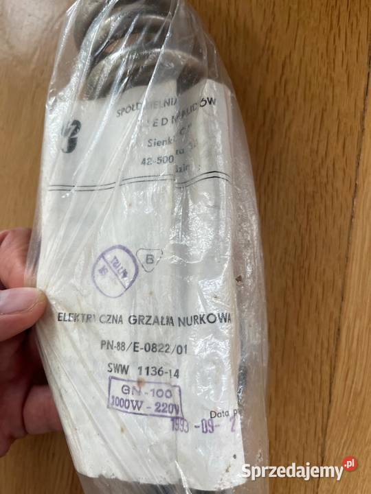 Elektryczna grzałka nurkowa GN100 1000W 220V PRL mazowieckie Warszawa