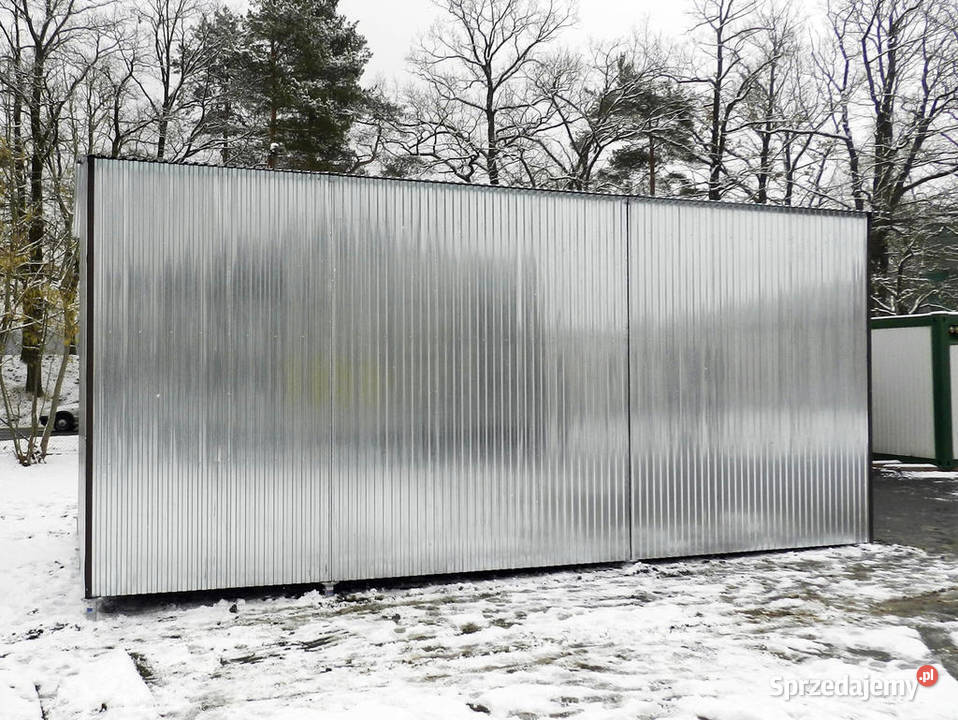 Blaszana montowana hala 48 m srebrna Sprzedaż sprzedam