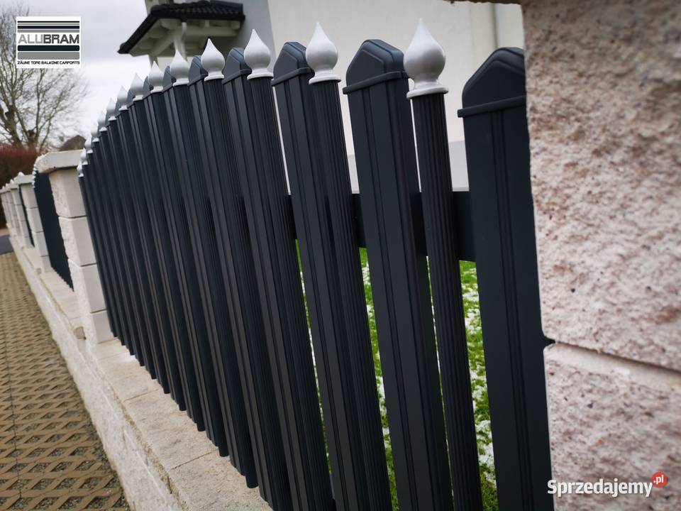 Nowoczesne ogrodzenie aluminiowe ALUBRAM