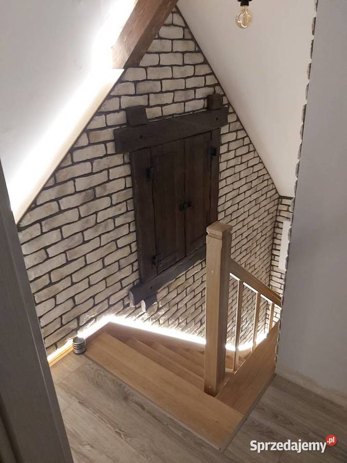 Rustykalna okiennica drewniana rękodzieło rama Radków