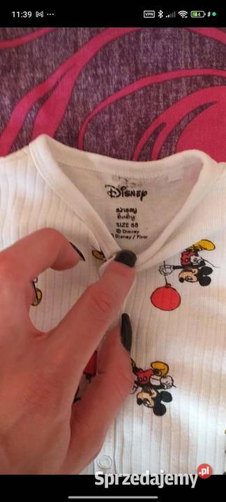Śliczny nowy pajacyk Disney myszka Mickey unisex