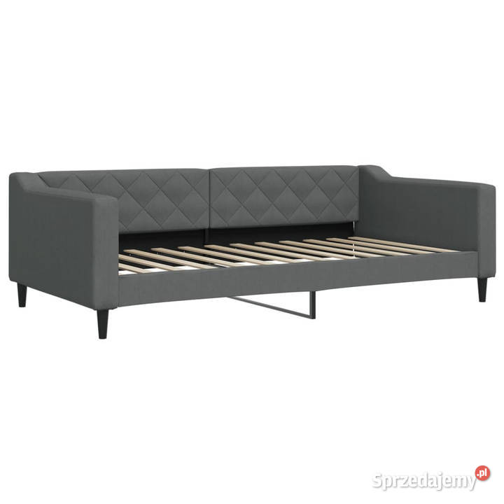 Sofa z materacem do spania ciemnoszara tkanina Warszawa