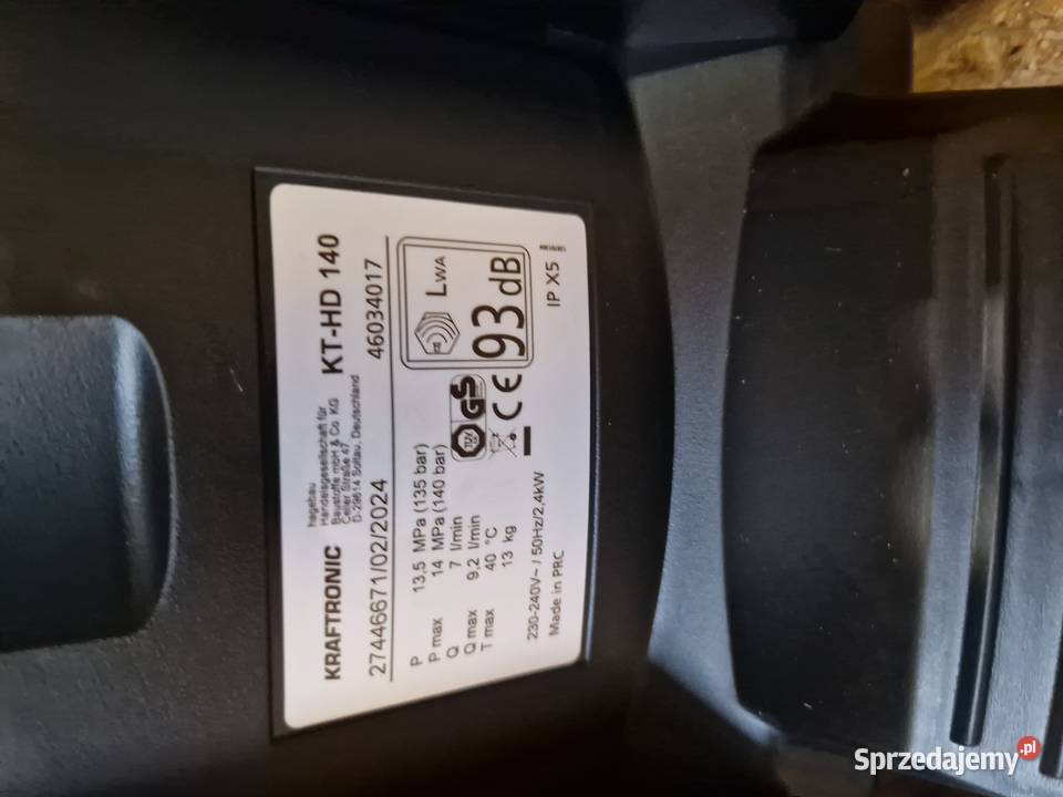 Myjka wysokociśnieniowa Kraftronic KTHD 140 Głogowa