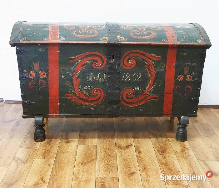 Oryginalny Kufer Malowany 1832 AntykiMarki sprzedam