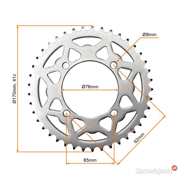 ZĘBATKA TYŁ 42841z fi76mm PITBIKE MRF 140 KAYO Części i akcesoria motocyklowe sprzedam