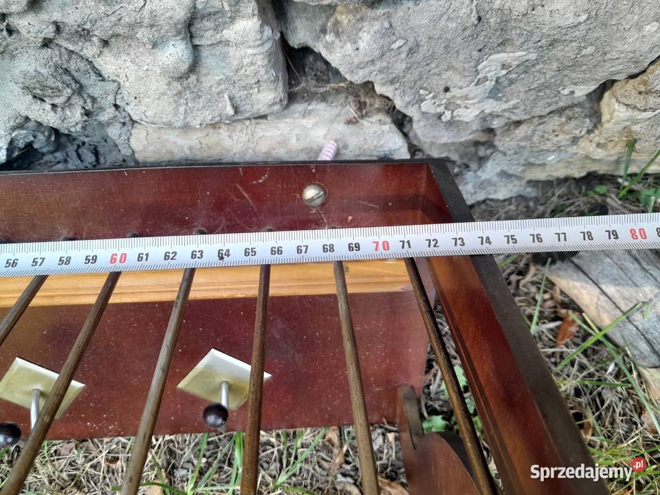 Stara półka i wieszak zabytek PRL retro vintage Meble Dąbrowa Górnicza