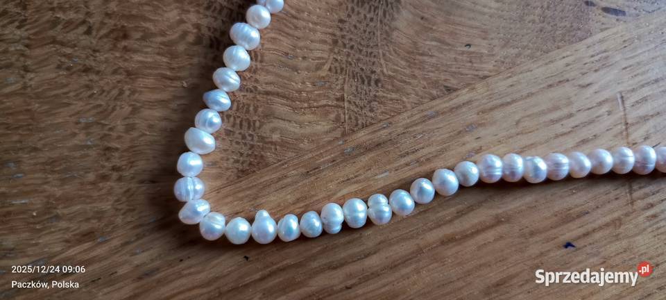Naszyjnik z pereł chodowlanych opolskie Paczków