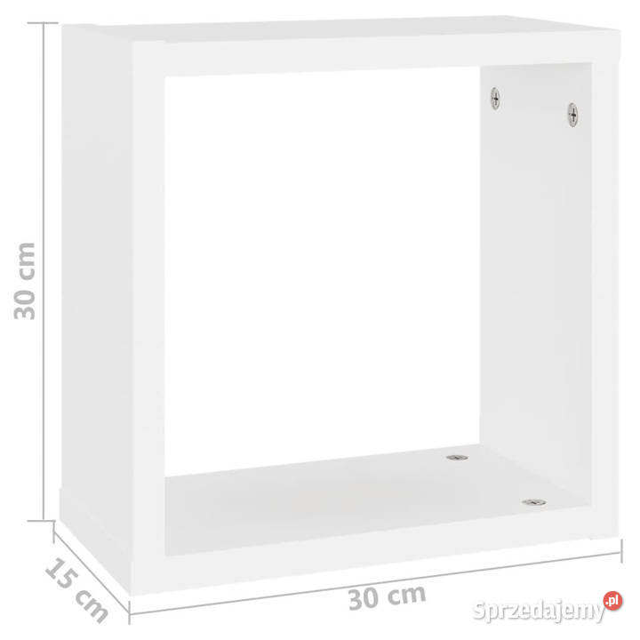 Półki ścienne kostki 2 białe 30x15x30 WM806998 Warszawa