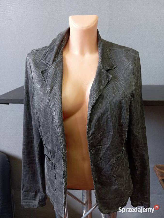 Żakiet damski szary/srebrny Moda i Styl wielkopolskie