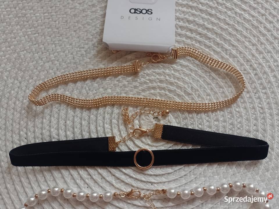 ASOS Zestaw chokerów 3x choker Bogato zdobiony sprzedam