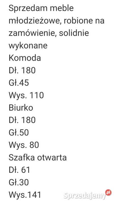 Sprzedam meble młodzieżowe Łódź