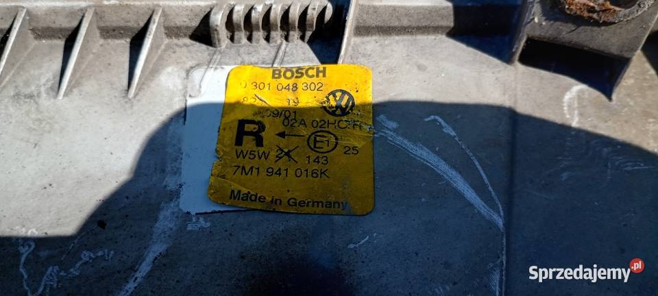 Lampa reflektor prawy przod Volkswagen Sharan pomorskie Iłownica