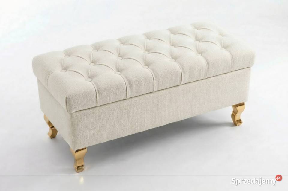 Pufa LUDWIK 80x40 ze schowkiem pikowana łódzkie Łódź