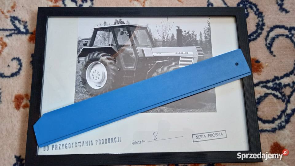 Obrazek z ciągnikiem Ursus 1214 pamiątka