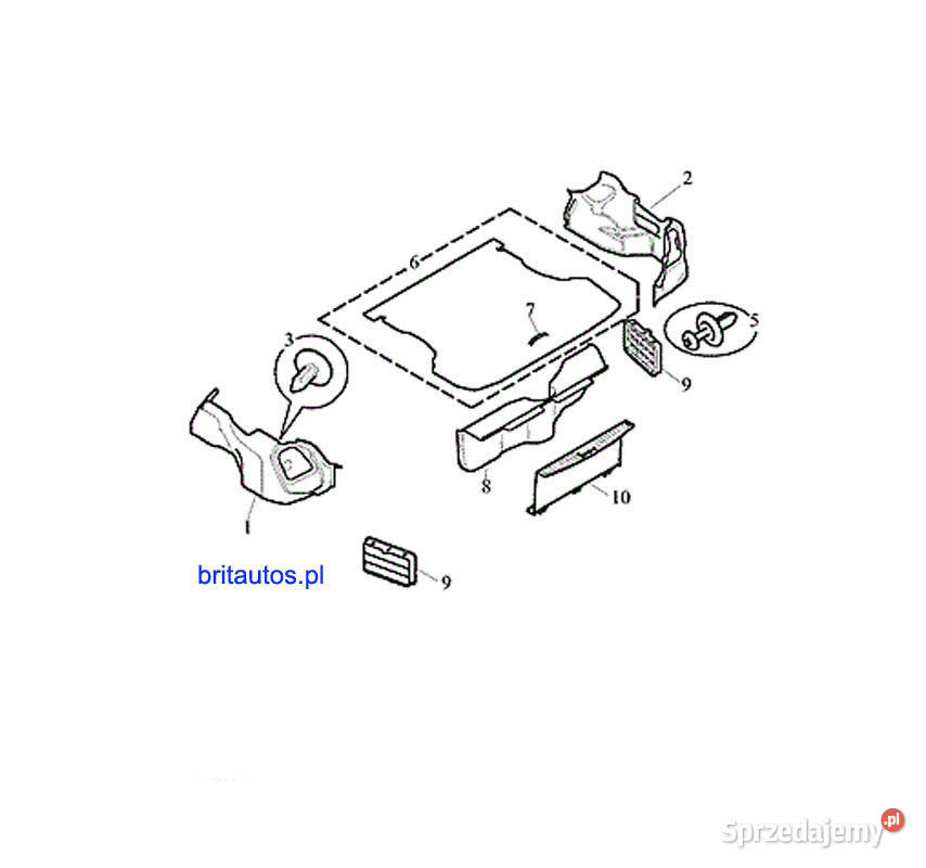 ROVER 75 MG ZT WYKŁADZINA BAGAŻNIKA TAPICERKA Poznań sprzedam