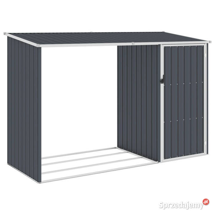 Szopa z wiatą na drewno antracyt 245x98x159 stal Warszawa sprzedam