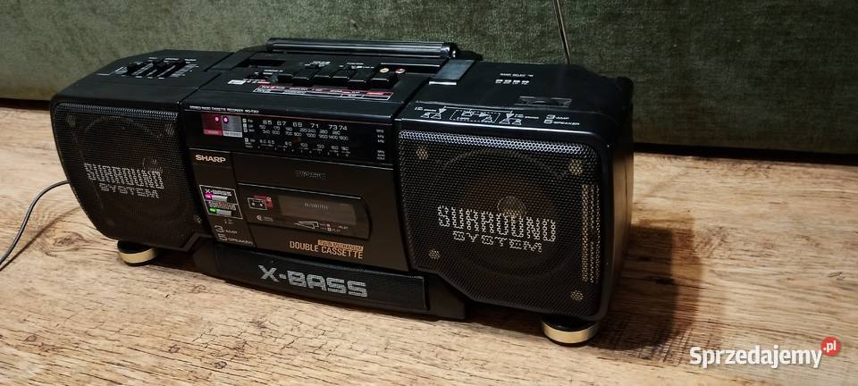 Kultowy Boombox SHARP WQT352H Vintage 90s kujawsko-pomorskie Wąbrzeźno