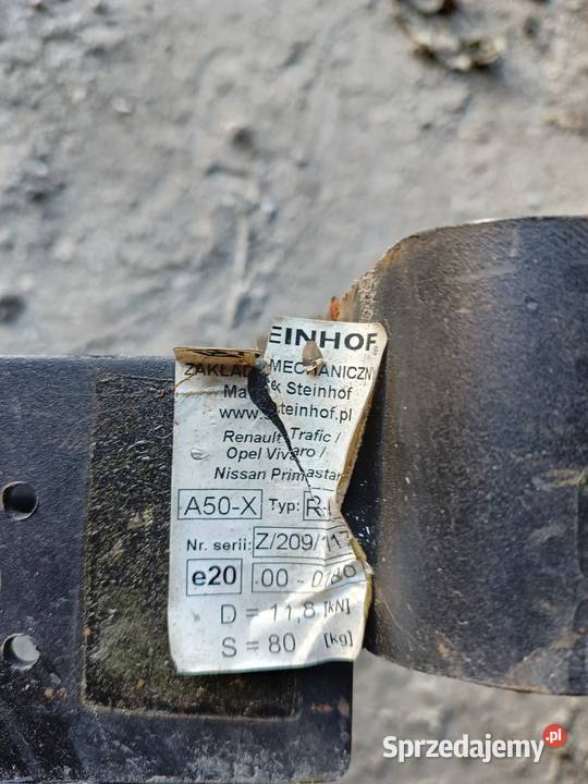 Hak do Trafic Vivaro primastar śląskie Sosnowiec