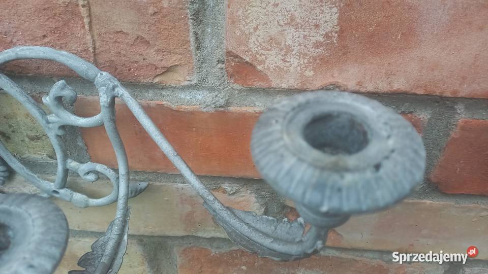 Świecznik metalowy wiszący na scianę 8 świec 688 Świeczniki Gawroniec