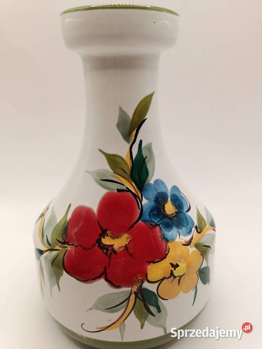 Naczynie ceramiczne butelka ręcznie malowany