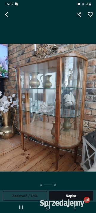 Witryna gablota retro prl lata 50te vintage Gdańsk