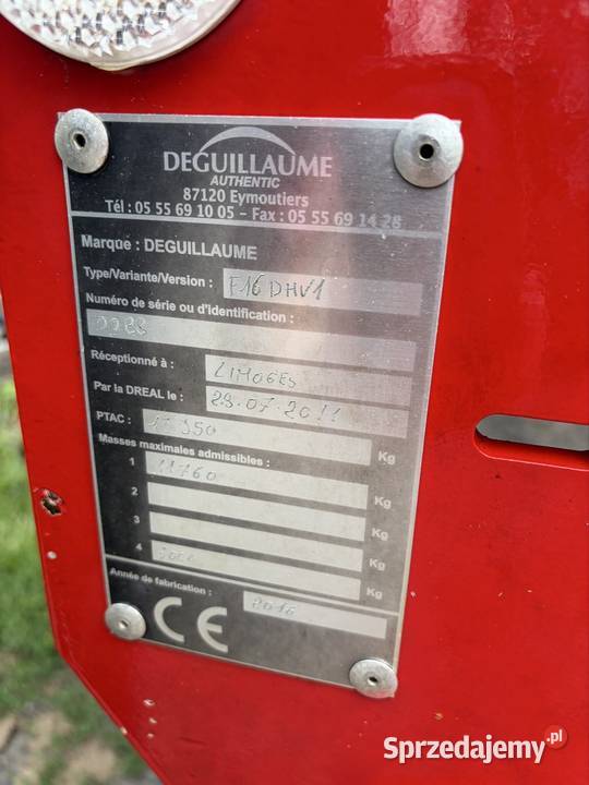 Rozrzutnik obornika Deguillaume Force 16 D 2016r Myszyniec