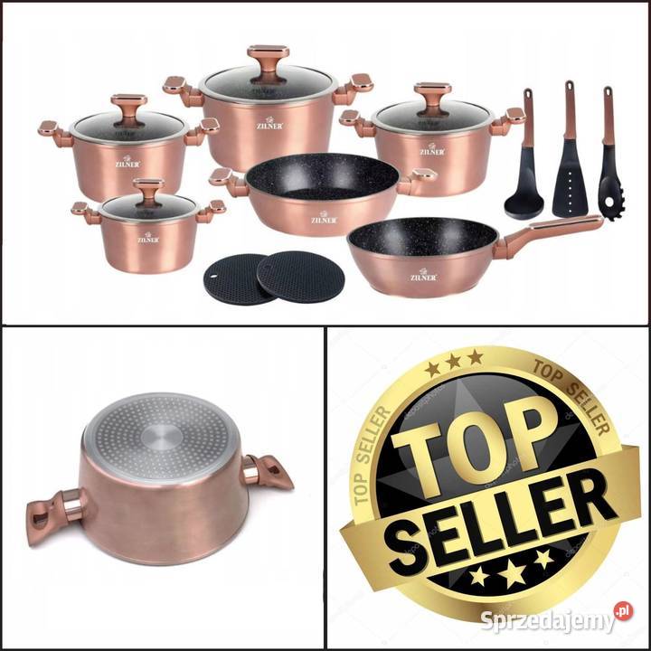 Zestaw garnków Zilner Rose Gold z powłoką Poznań