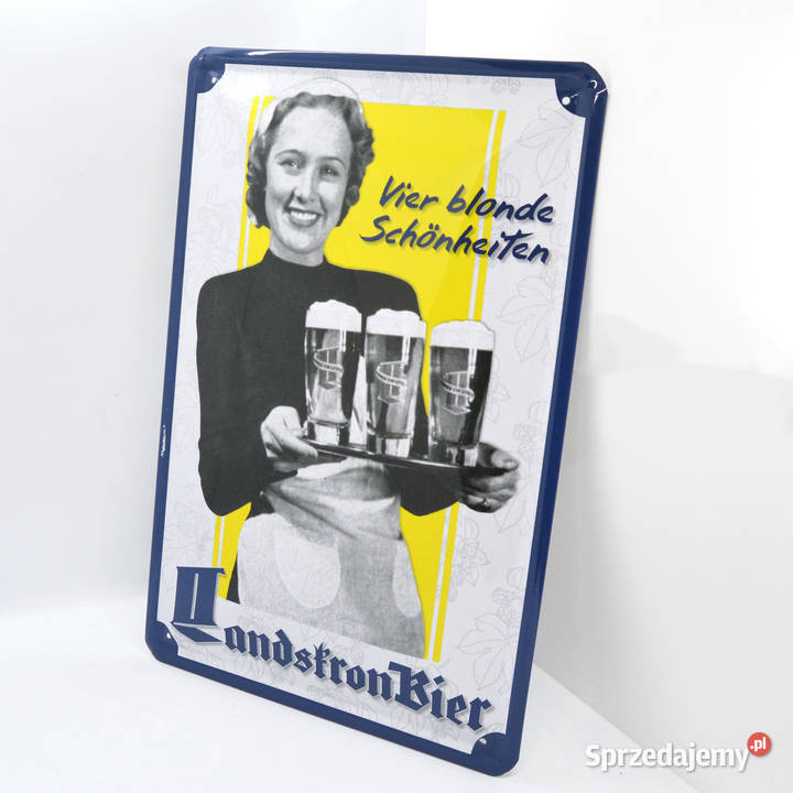 Tablica reklamowa LandskronBier Niemcy lata 90 wielokolorowy