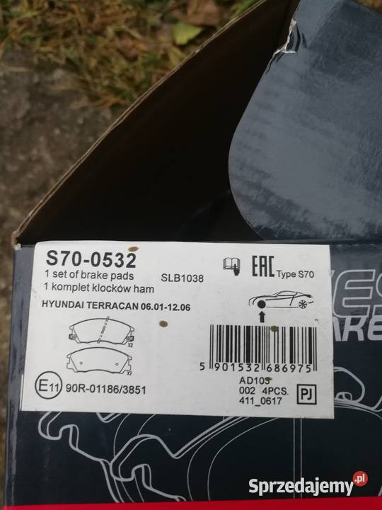 Klocki Hamulcowe Hyundai Terracan Nowe Klocki hamulcowe Augustów