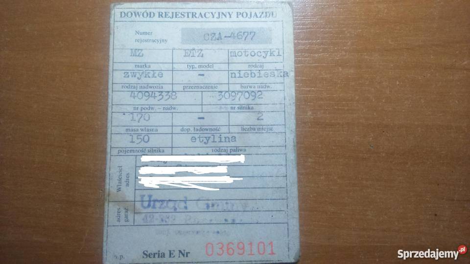 MZ ETZ 150 Rama z dokumentami nieuszkodzony Motoryzacja łódzkie Kurów
